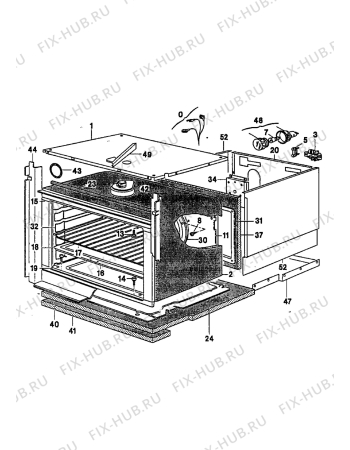 Взрыв-схема плиты (духовки) Electrolux CO1065P2 - Схема узла Oven equipment